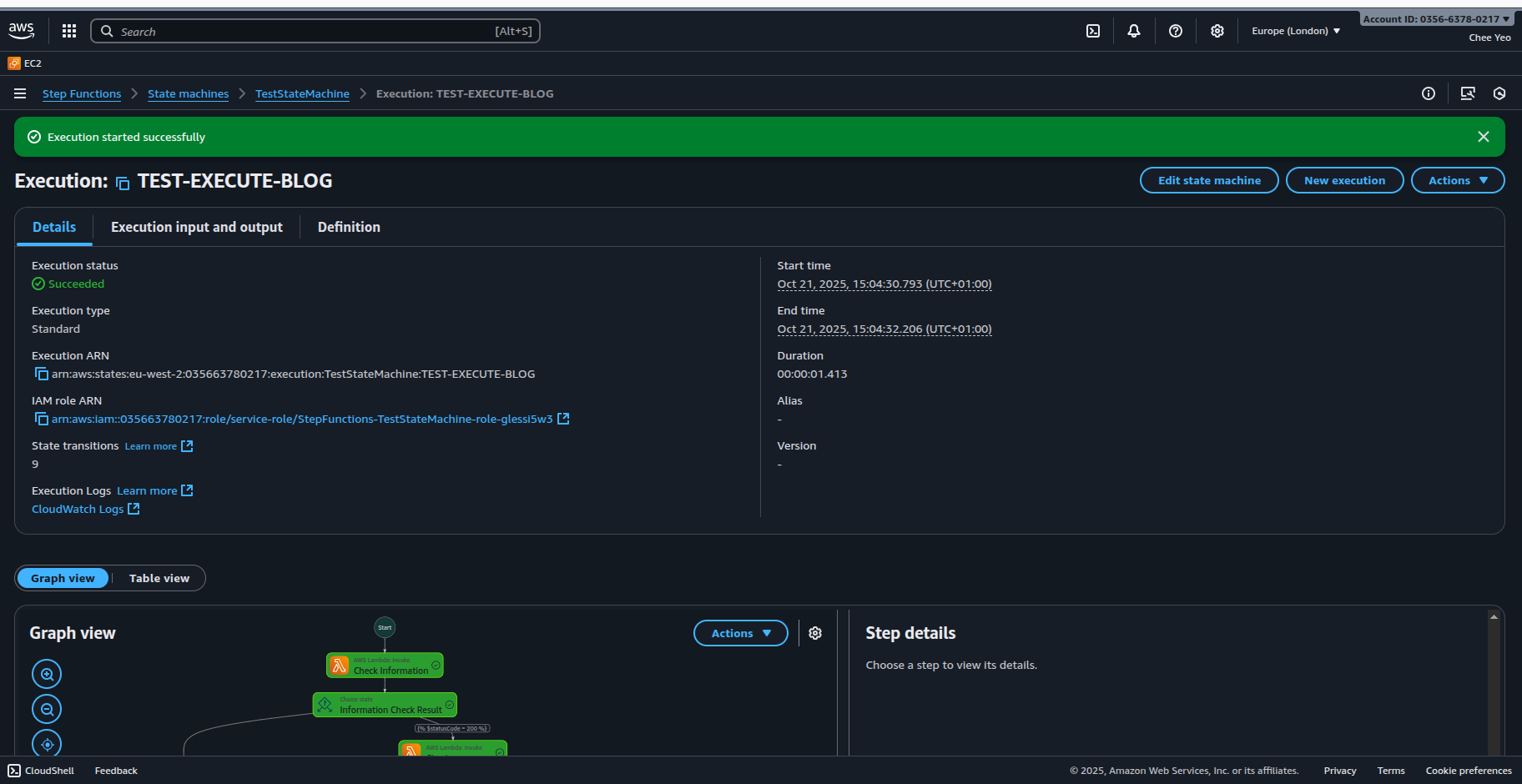 State Machine Execution Success